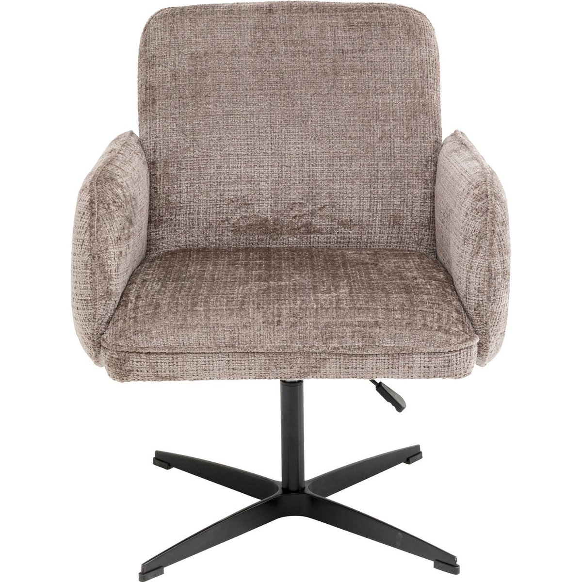 Chaise avec accoudoirs pivotante, TABEA marron, KARE DESIGN