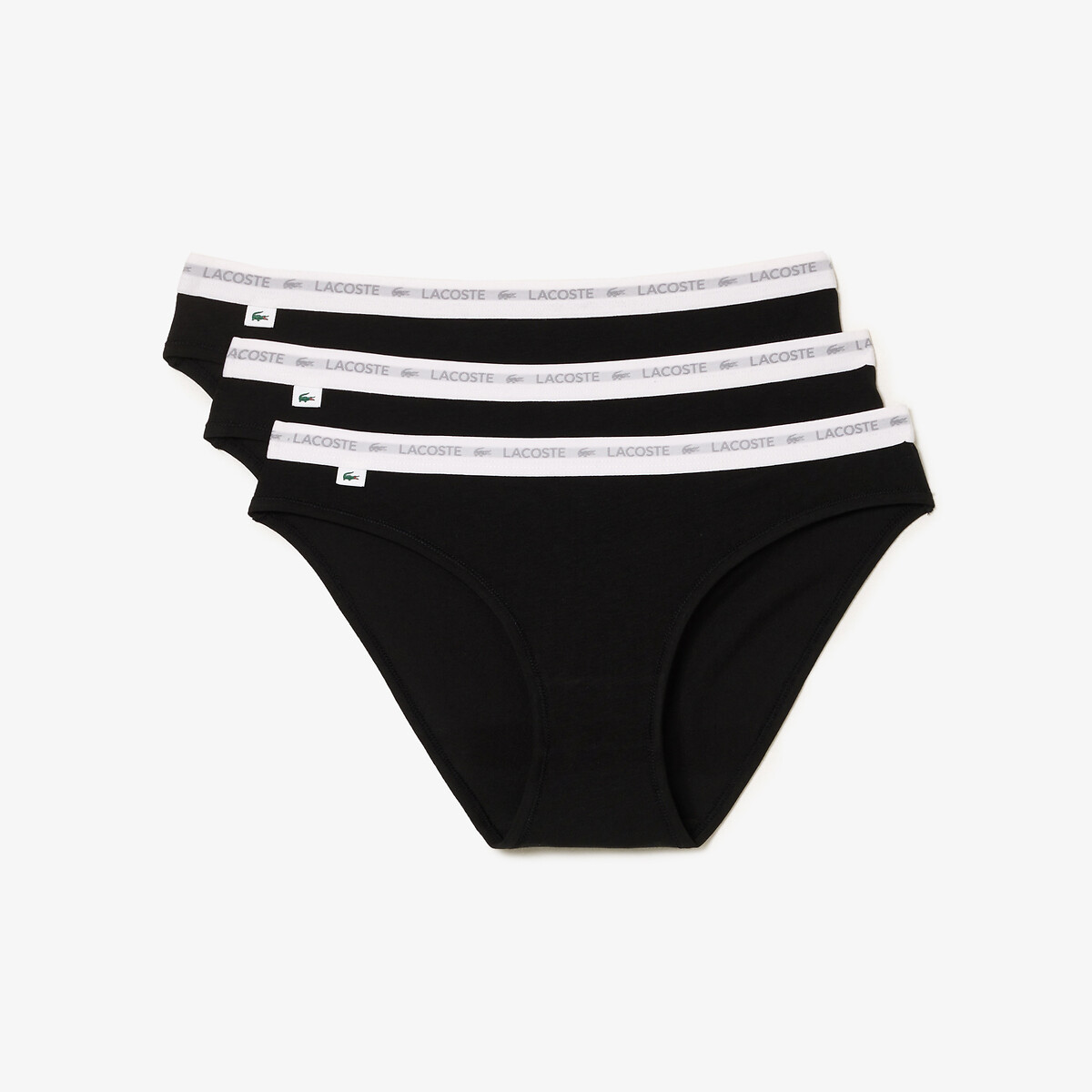 Lot de 3 culottes coton stretch noir-031, LACOSTE