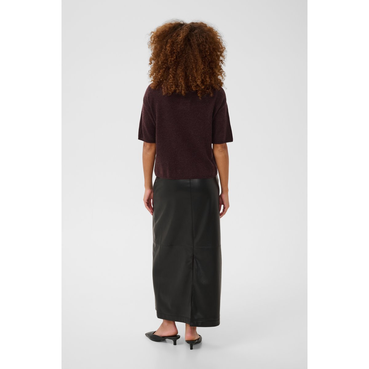 Pullover tricoté marron fudge melange, KAFFE
