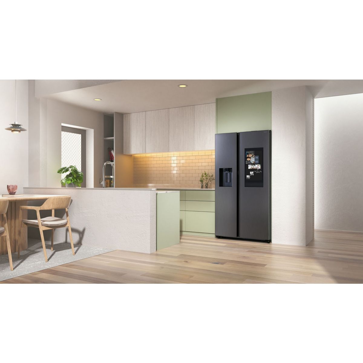 Réfrigérateur Américain RS90F66BEFEF Bespoke AI Family carbone, SAMSUNG