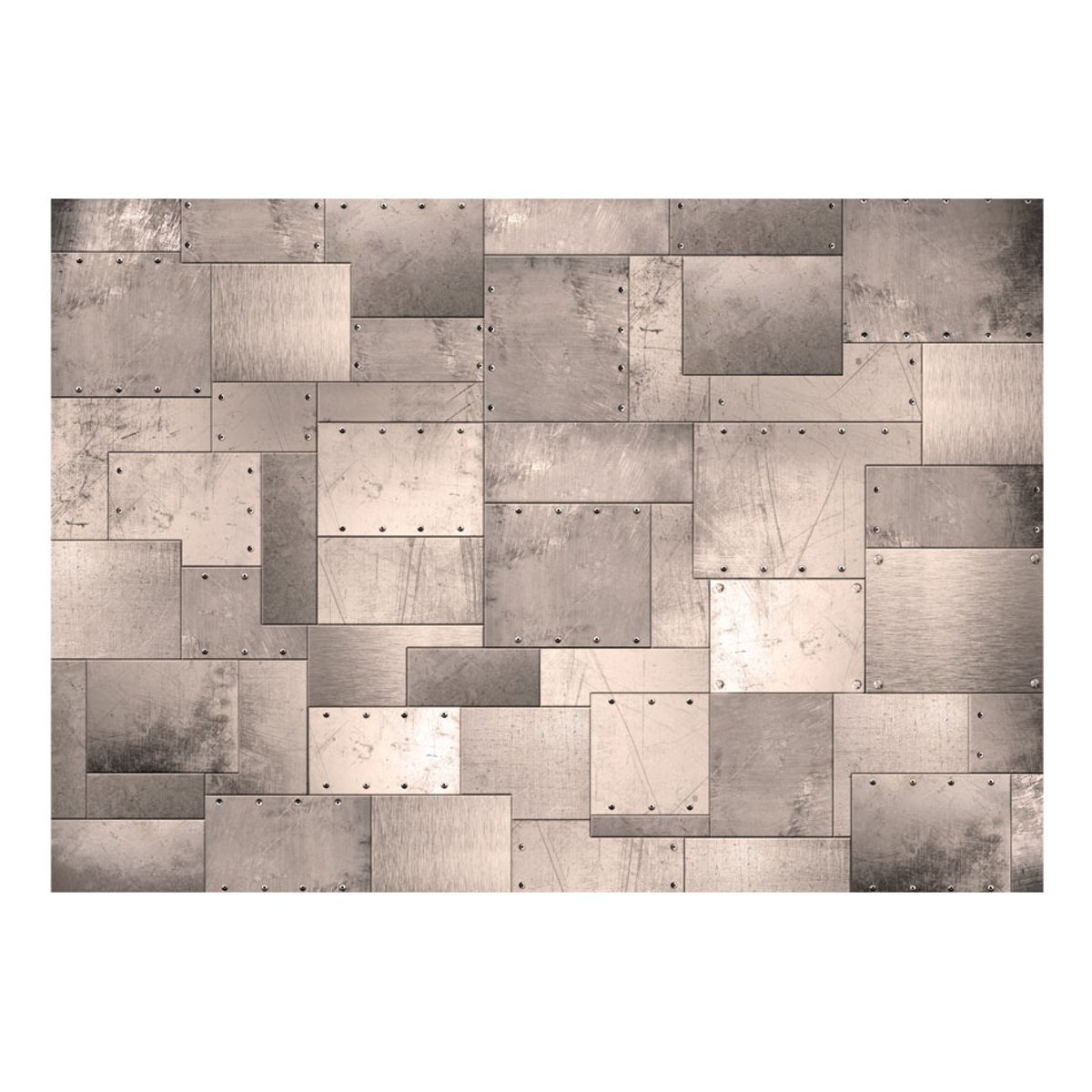 Papier peint intissé panoramique Abstractions Industrial touch beige, EDEN