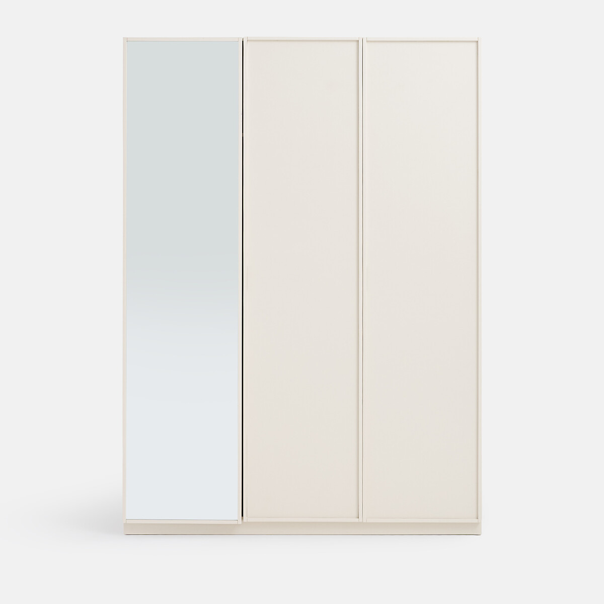 3-deurs kledingkast, 1 met spiegel, garderobe en linnenkast, PARRO keikleur, LA REDOUTE INTERIEURS