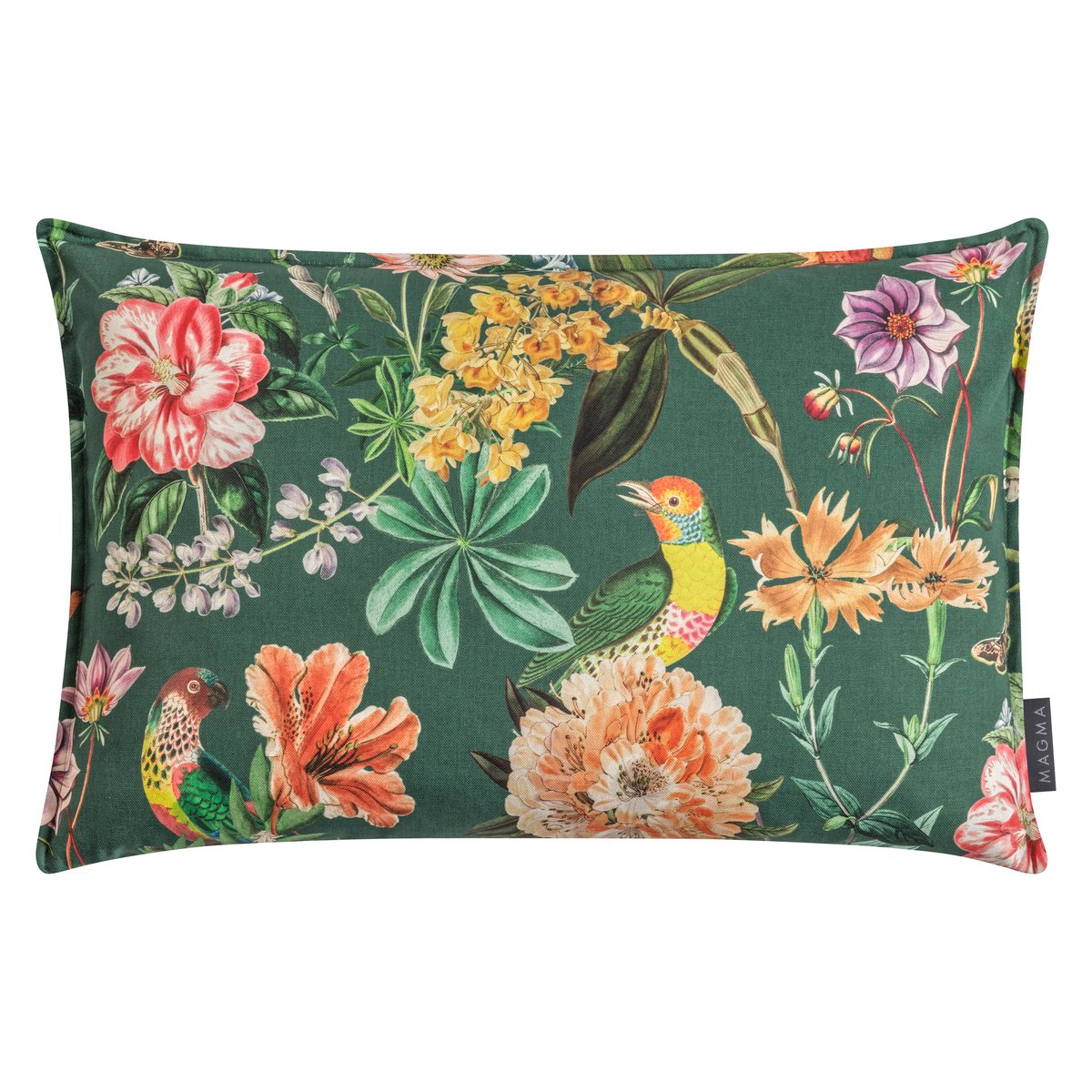 Lot de 2 housses de coussin motif floral imprimé AURELIA multicolore vert, MAGMA HEIMTEX