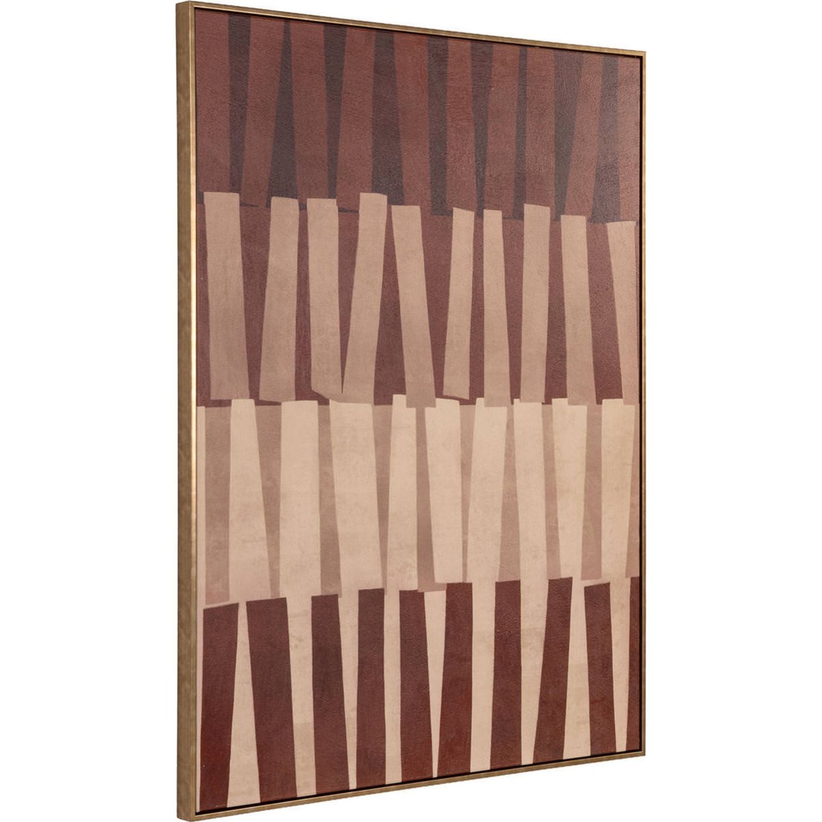 Décoration murale abstraite en bois marron et beige, RECOLLECTION
