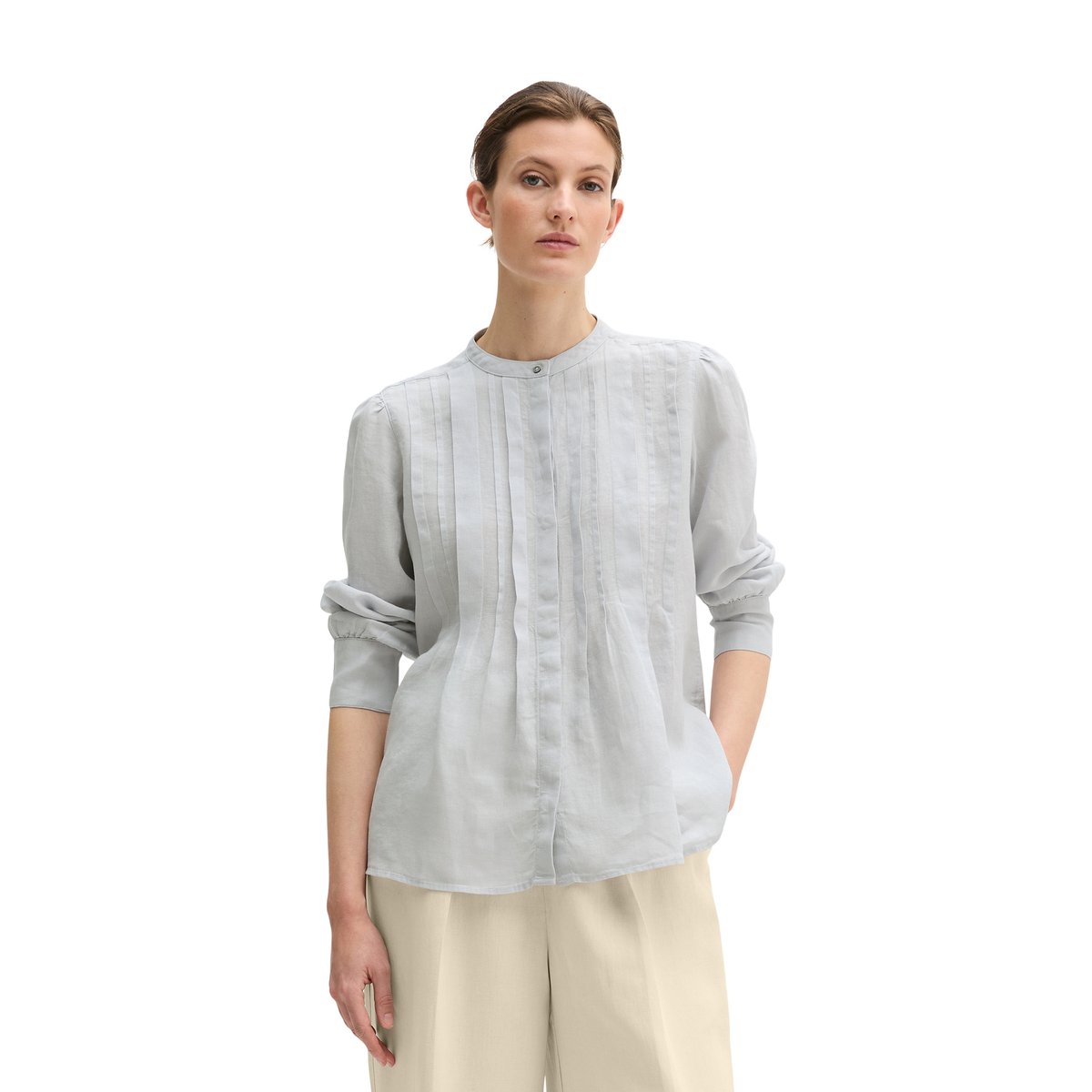 Blouse en lin A-Shape avec fonction de refroidissement naturel bleu clair, MARC O'POLO