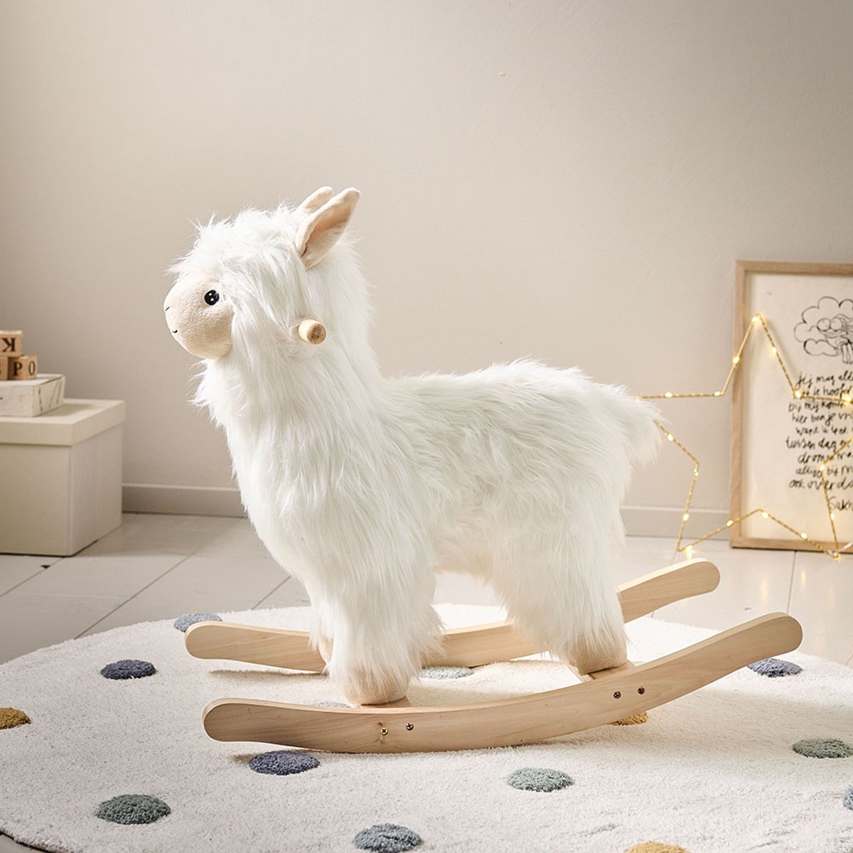 Cheval à bascule alpa blanc, PETITE AMELIE