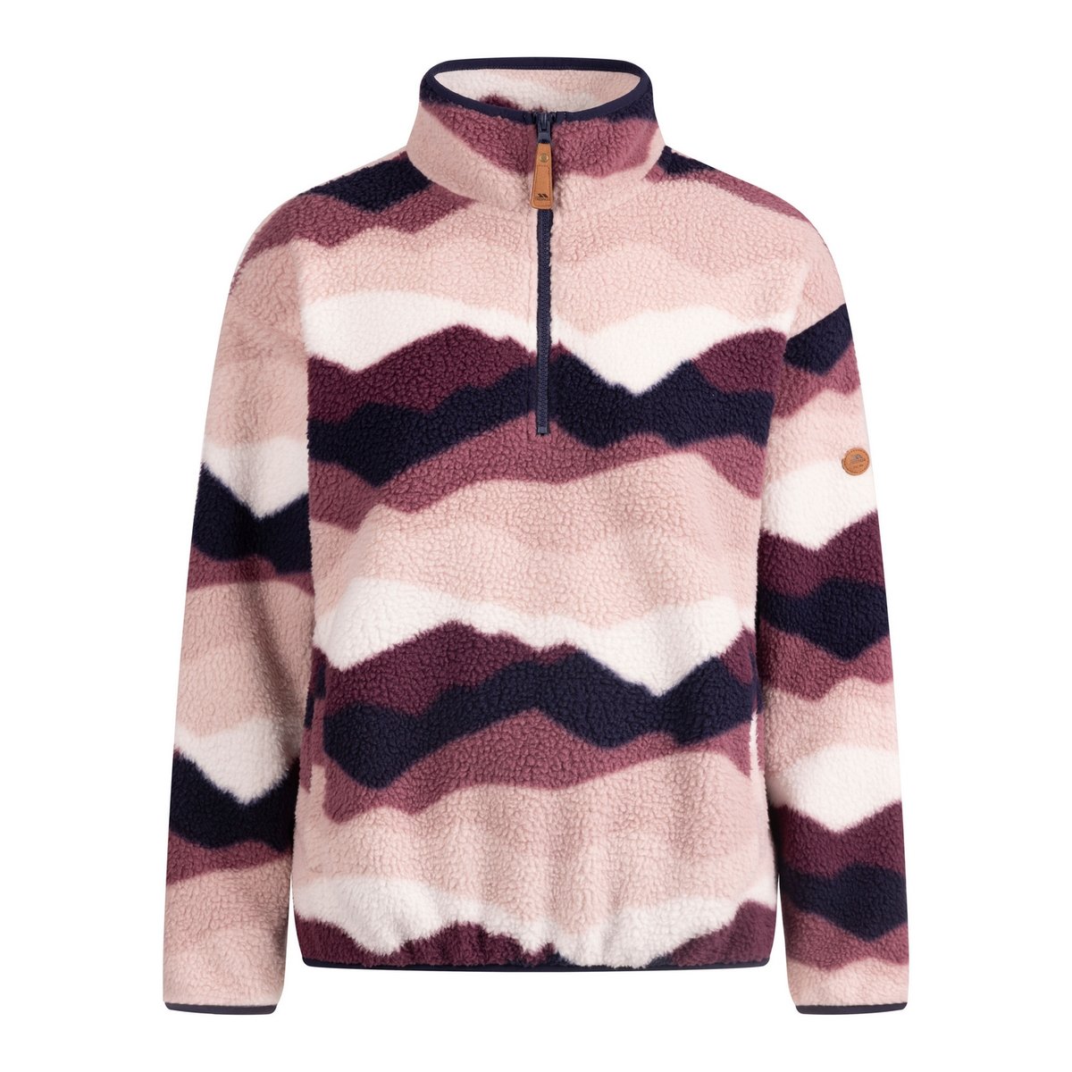 Haut polaire motif/style montagne OVIE rose / violet / blanc, TRESPASS
