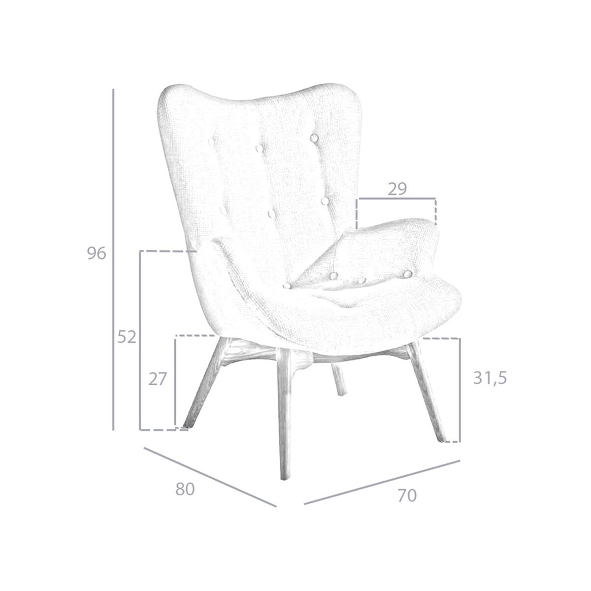 Fauteuil en tissu beige beige | ash, ANGEL CERDA