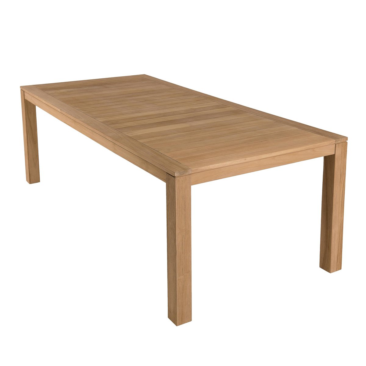 Ensemble de jardin extérieur grande table rectangle en teck 6 chaises ALERIA bois naturel, PIER IMPORT