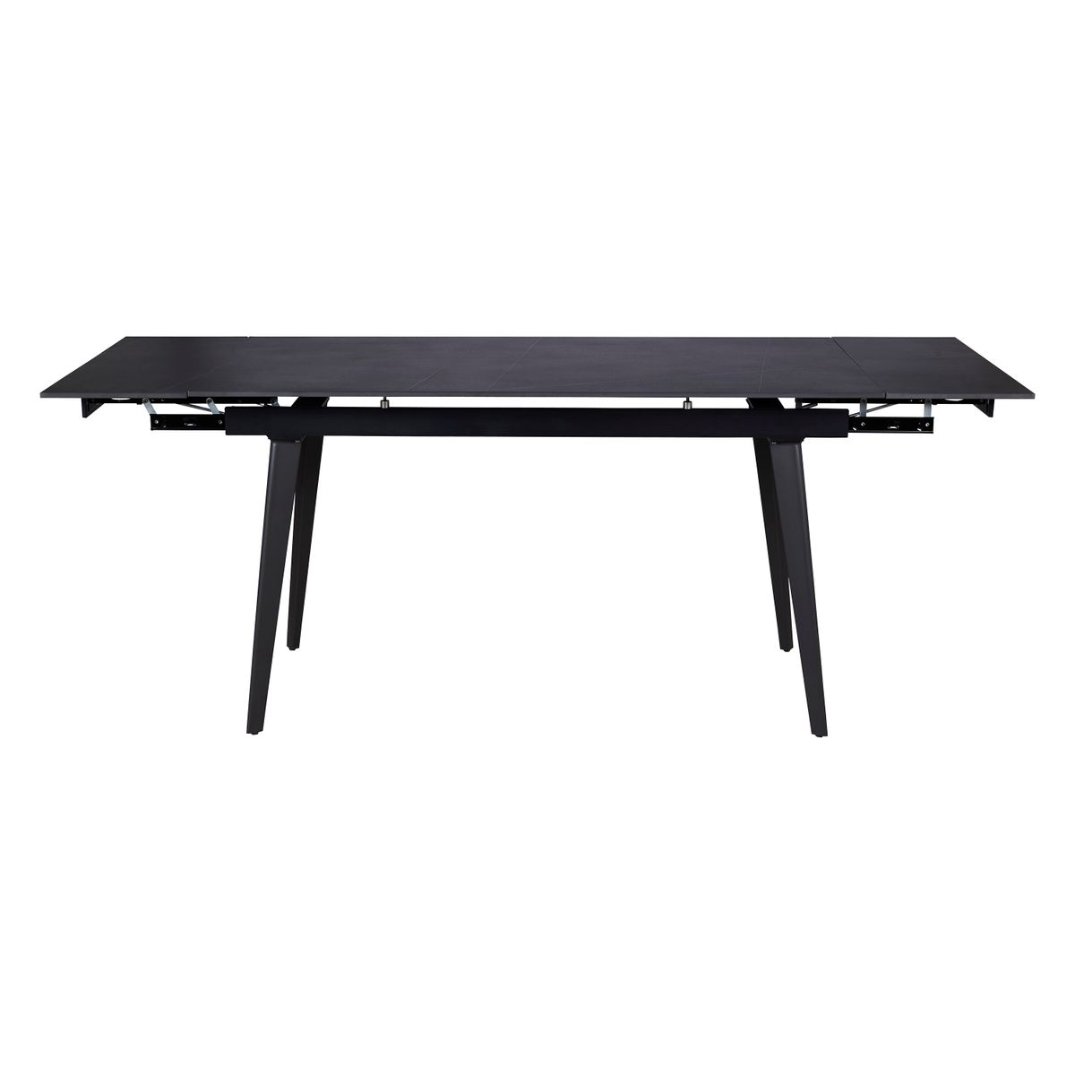 Table repas céramique 140cm avec allonges noir, ZAGO