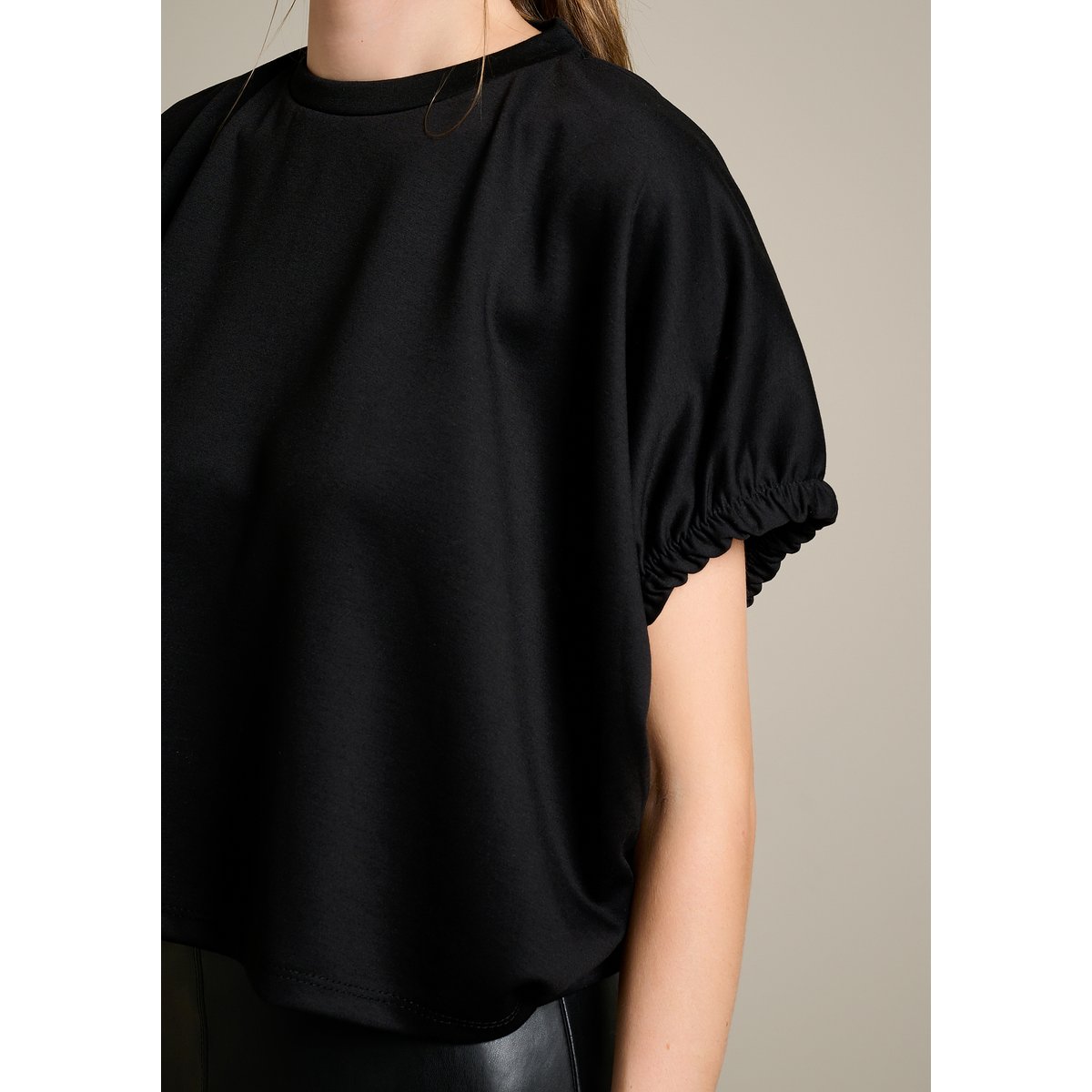 T-shirt manches chauve-souris noir, LOLALIZA