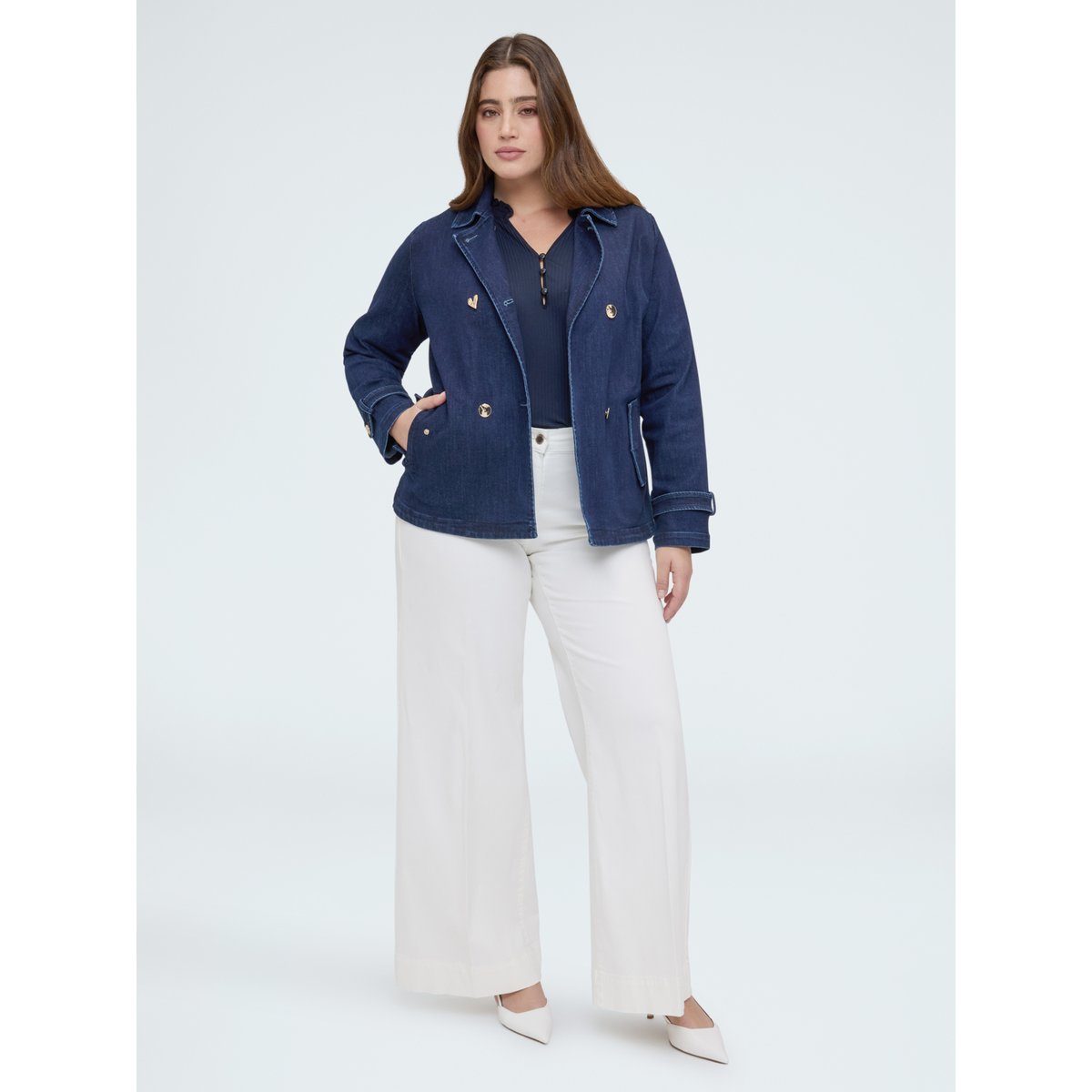 Veste croisée bleu, FIORELLA RUBINO