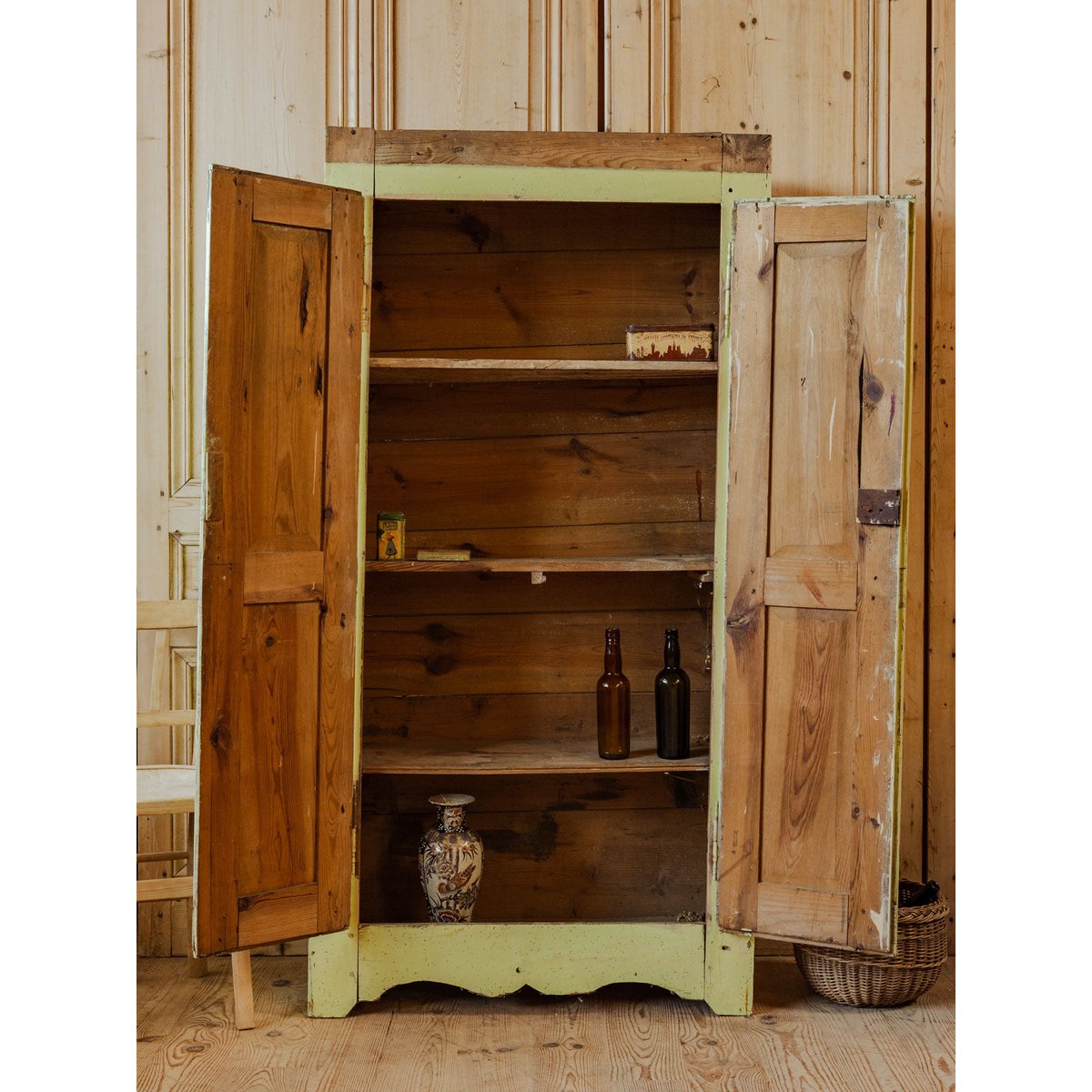 Bonnetière en bois vert Blandine N°473 - Bon état vert, DEBONGOUT