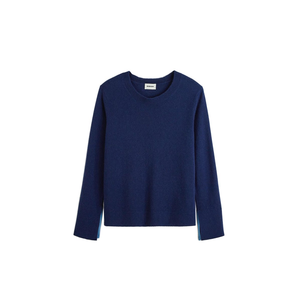 Pull col rond en cachemire bleu marine, RODIER