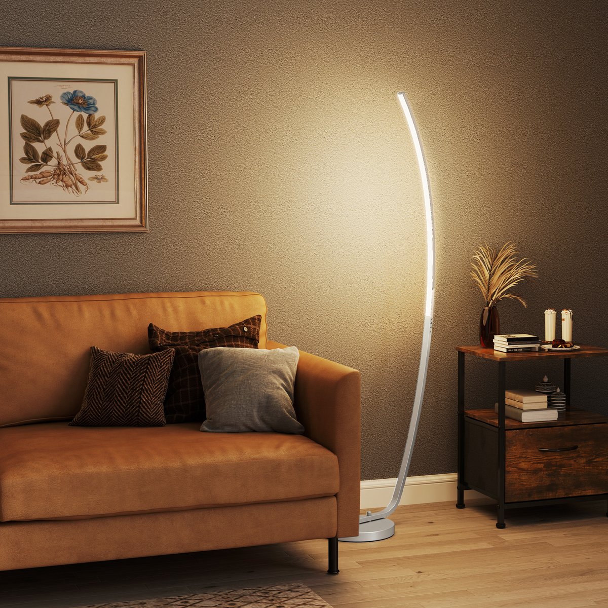 Lampadaire Aluminium Argent gris, HOMCOM