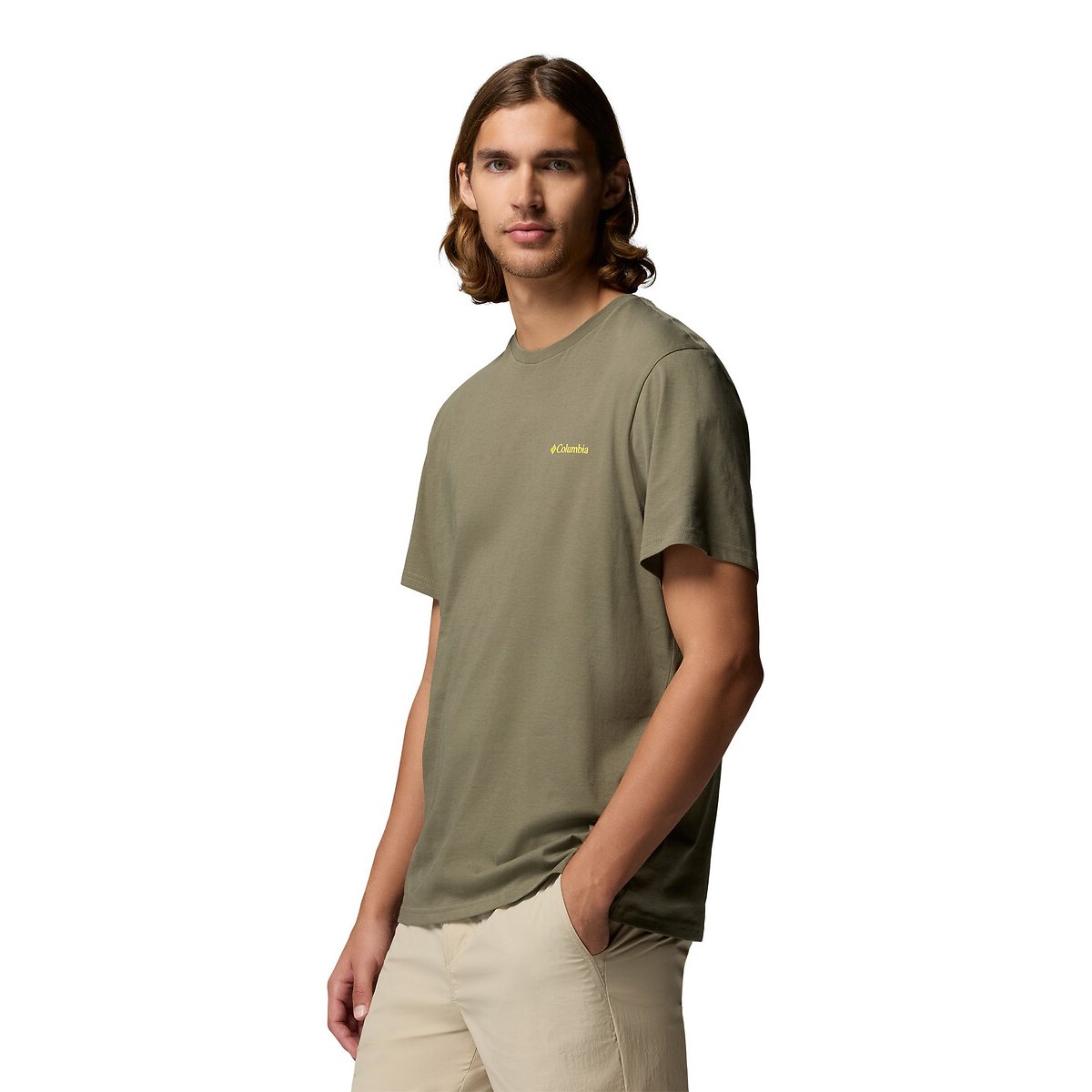 Back Print Short Sleeve T-Shirt khaki, COLUMBIA