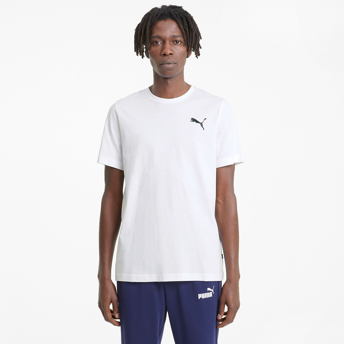 T-shirt manches courtes petit logo essentiel blanc, PUMA
