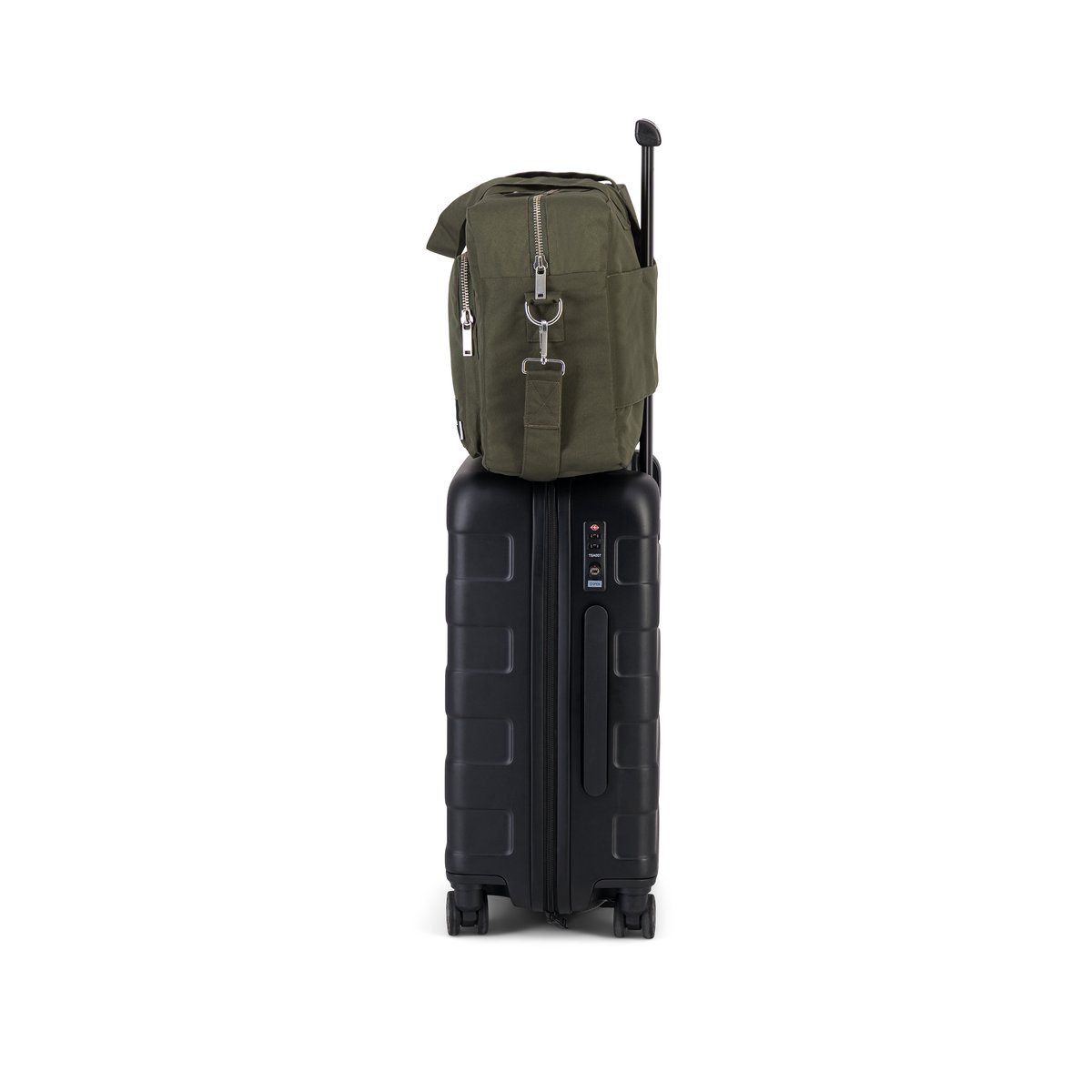 Sac 24heures polyester recyclé zippé KELLER kaki, RIVEDROITE