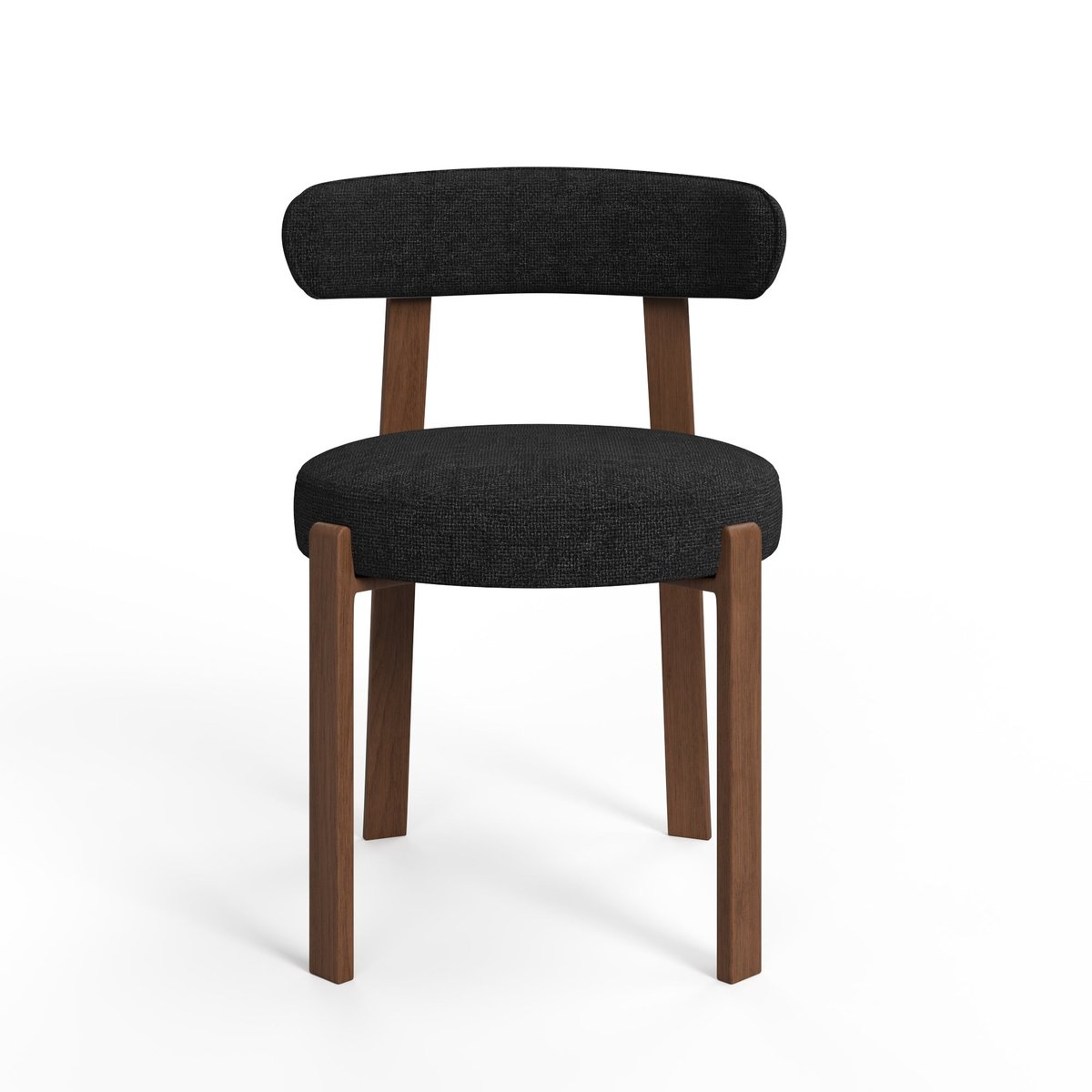 Lot de 2 chaises en velours chenillé JUNA noir, SIA HOME
