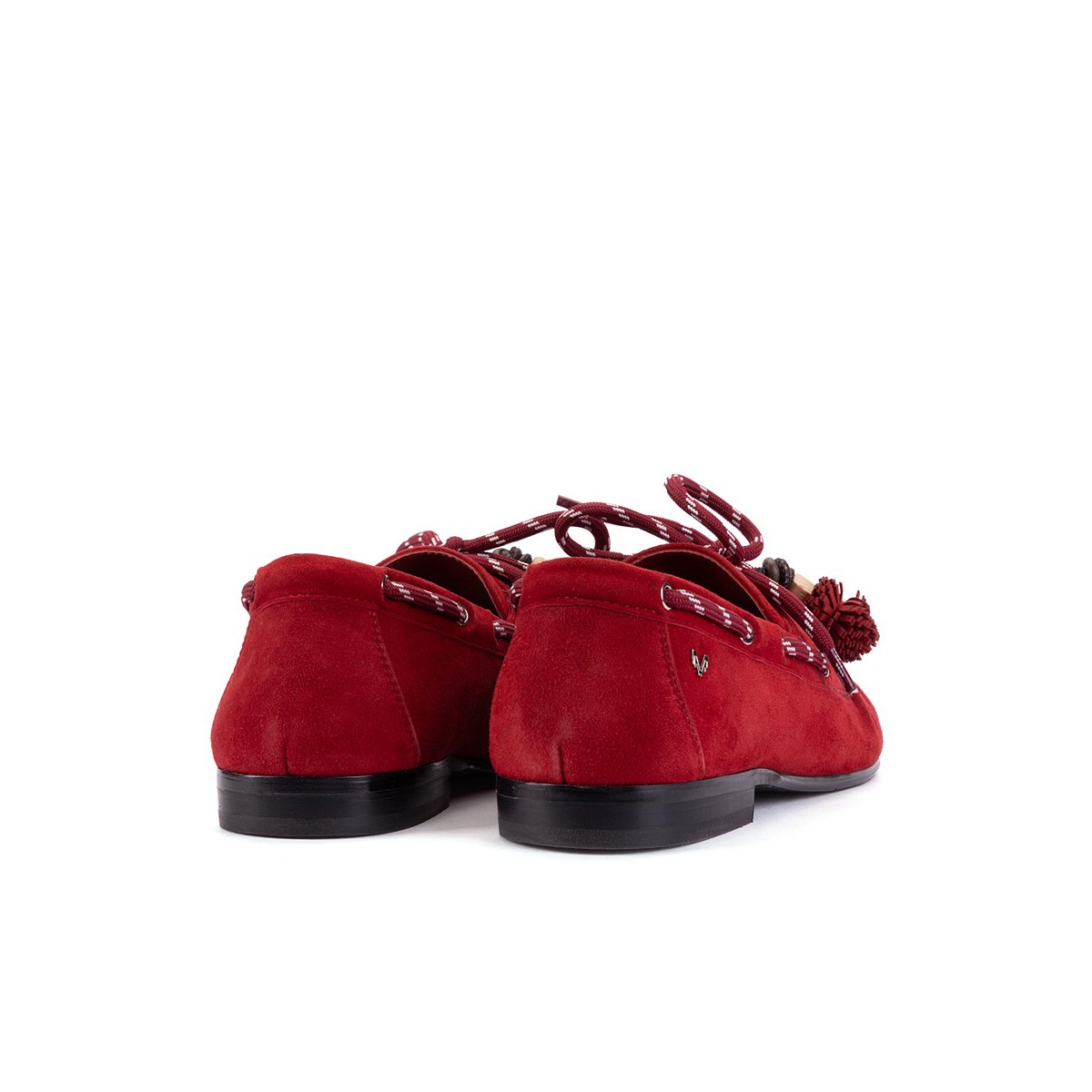 Mocassins cuir Baracchini red, MARTINELLI