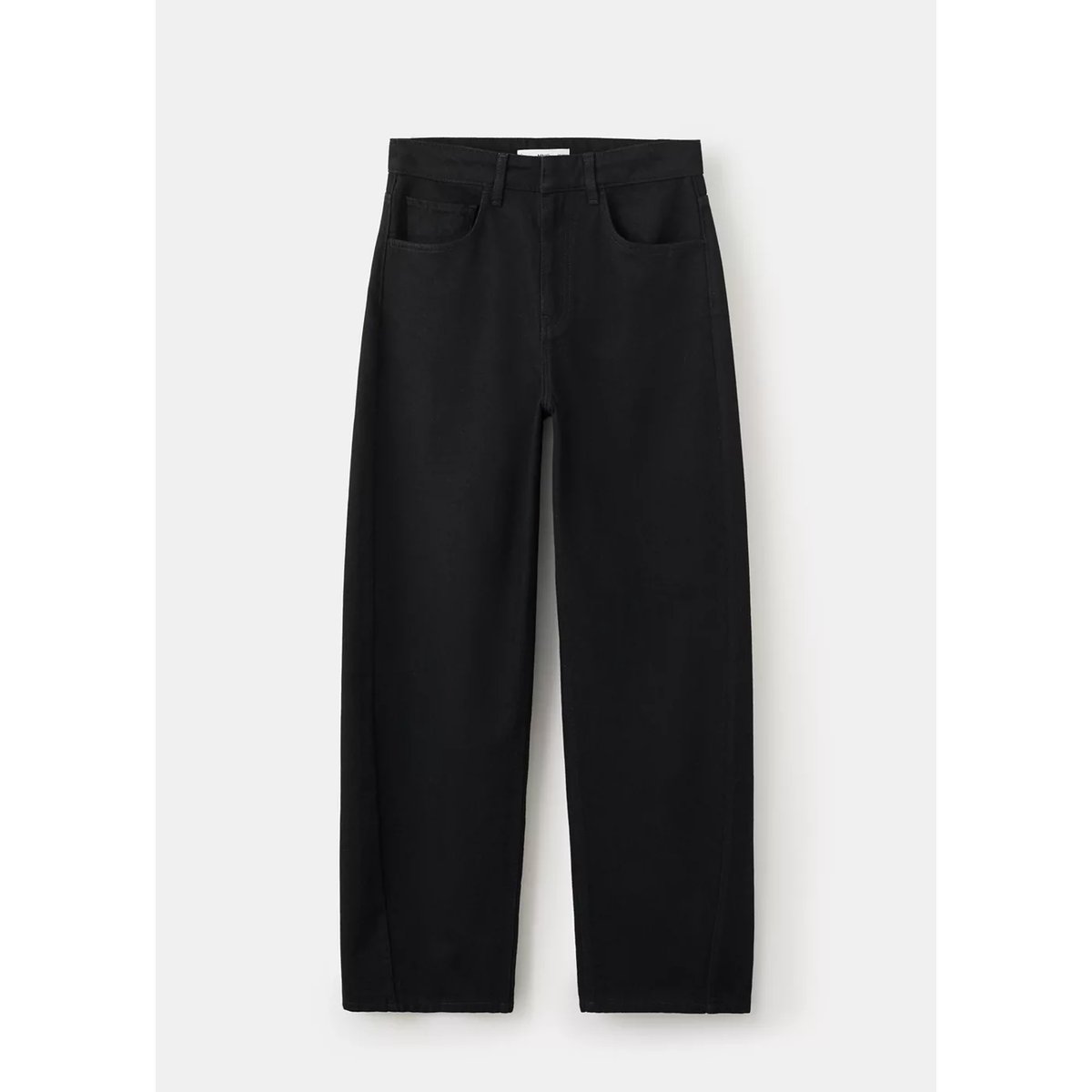 Jean balloon taille normale black denim, MANGO