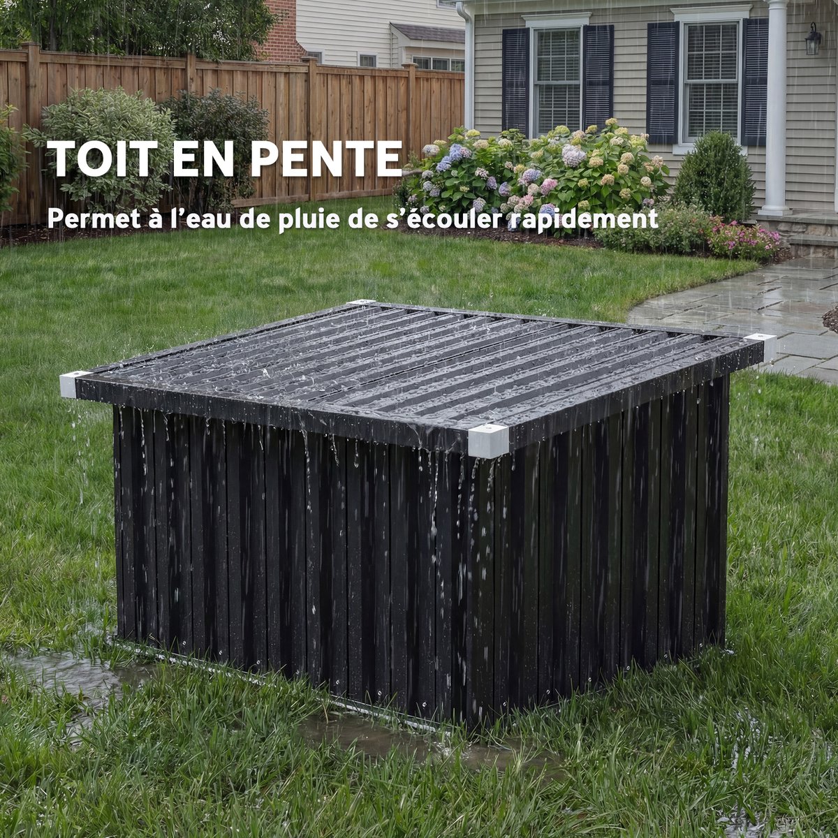 Abri pour tondeuse à gazon Acier galvanisé gris, OUTSUNNY