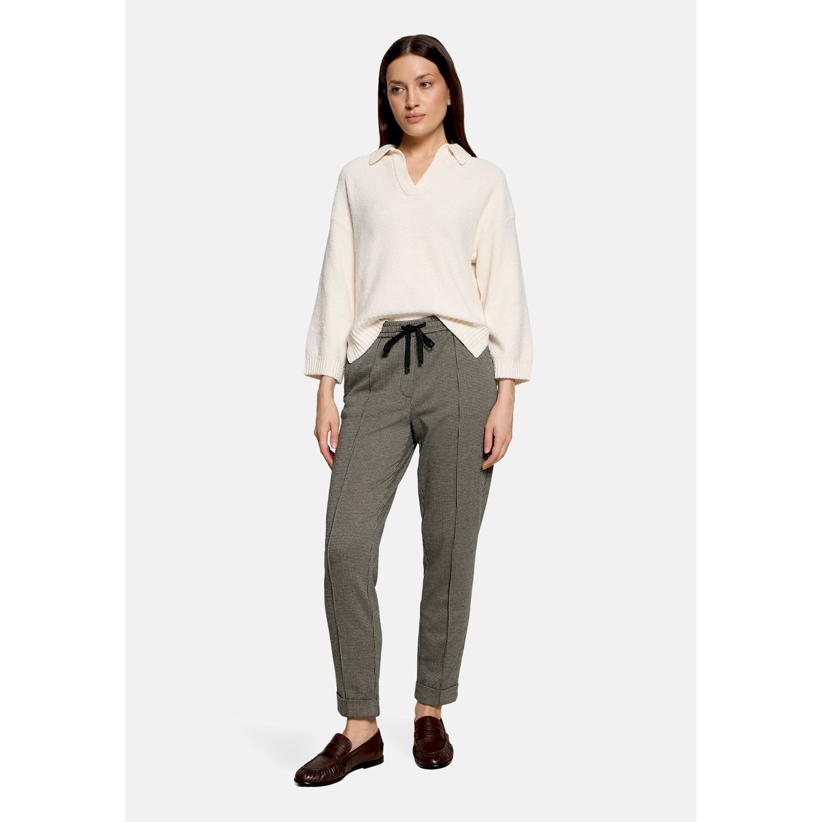 Pantalon à enfiler à motifs nature/black, BETTY & CO