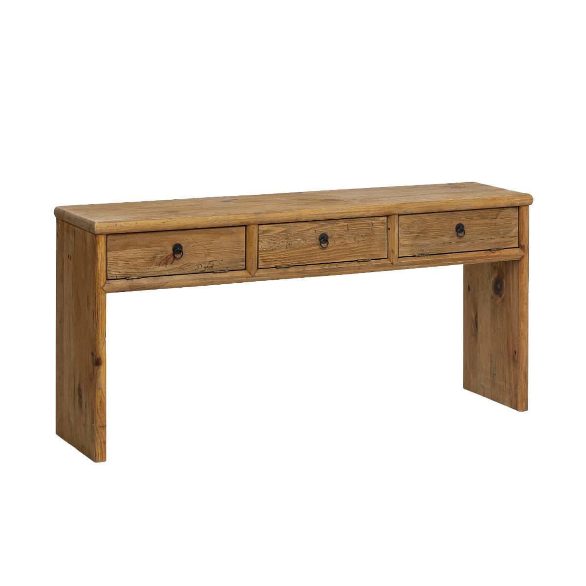 Console en bois de pin rectangle BLAISE bois clair, MADE IN MEUBLES