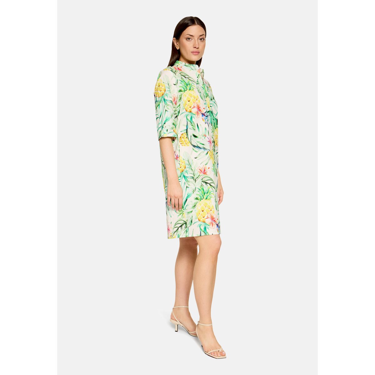 Robe-chemisier à poches green/nature, VERA MONT