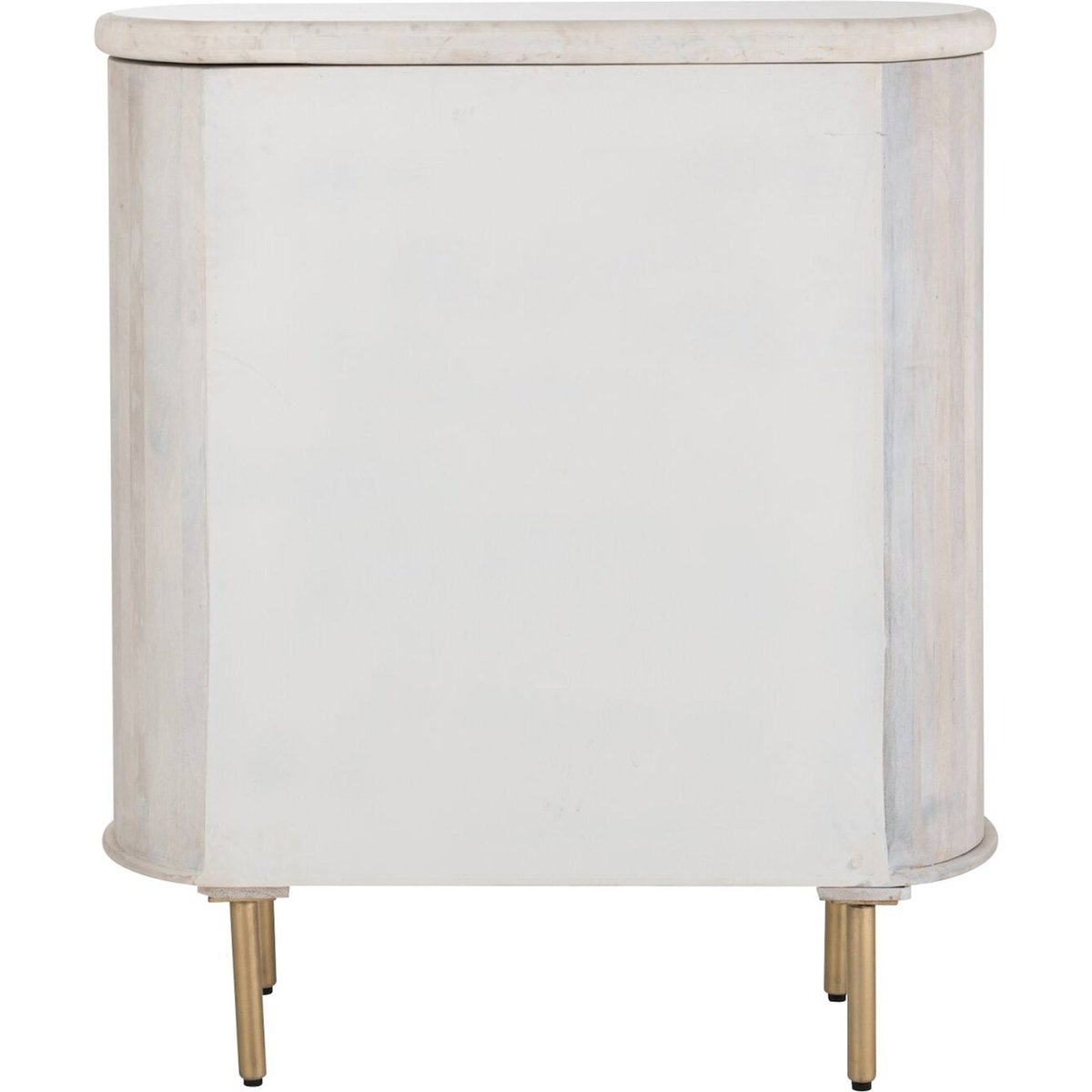 Meuble de rangement bois dessus marbre blanc cassé et doré, RECOLLECTION