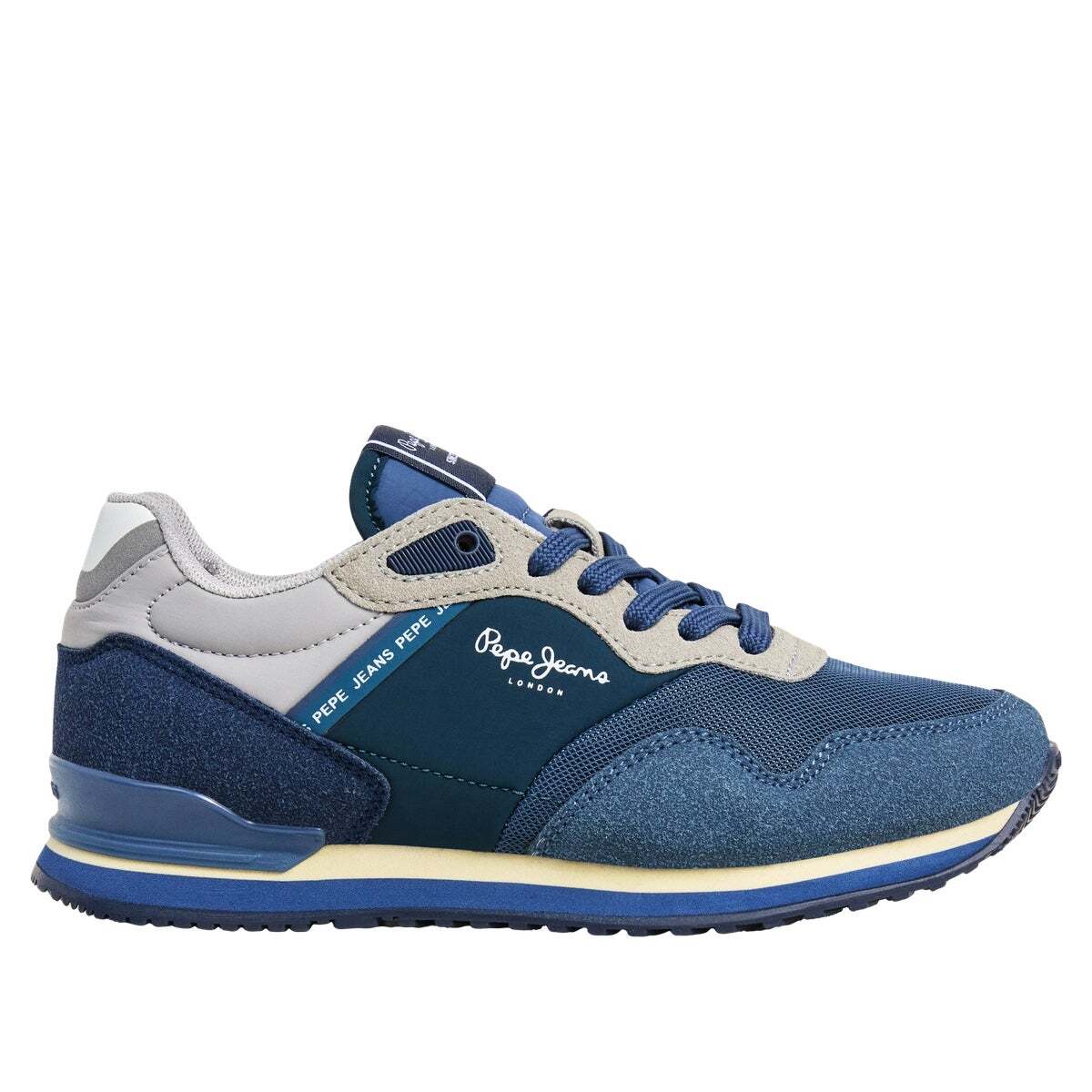 Baskets Combinées bleu acier, PEPE JEANS
