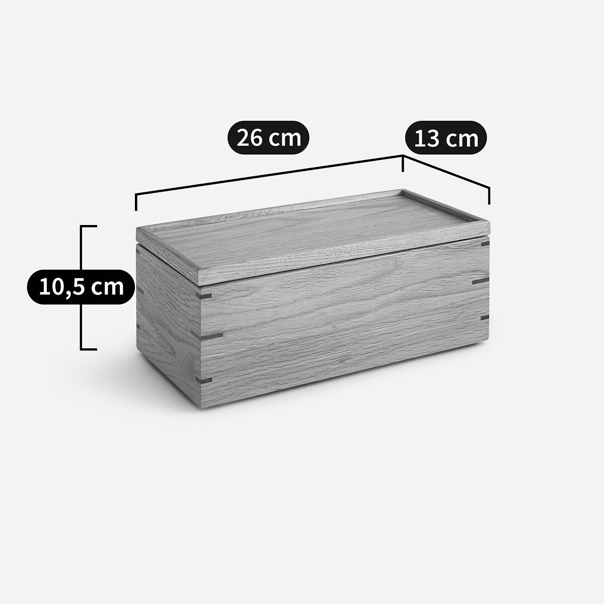Contenitore rettangolare in rovere massiccio naturale, HIBASHI quercia naturale, AM.PM
