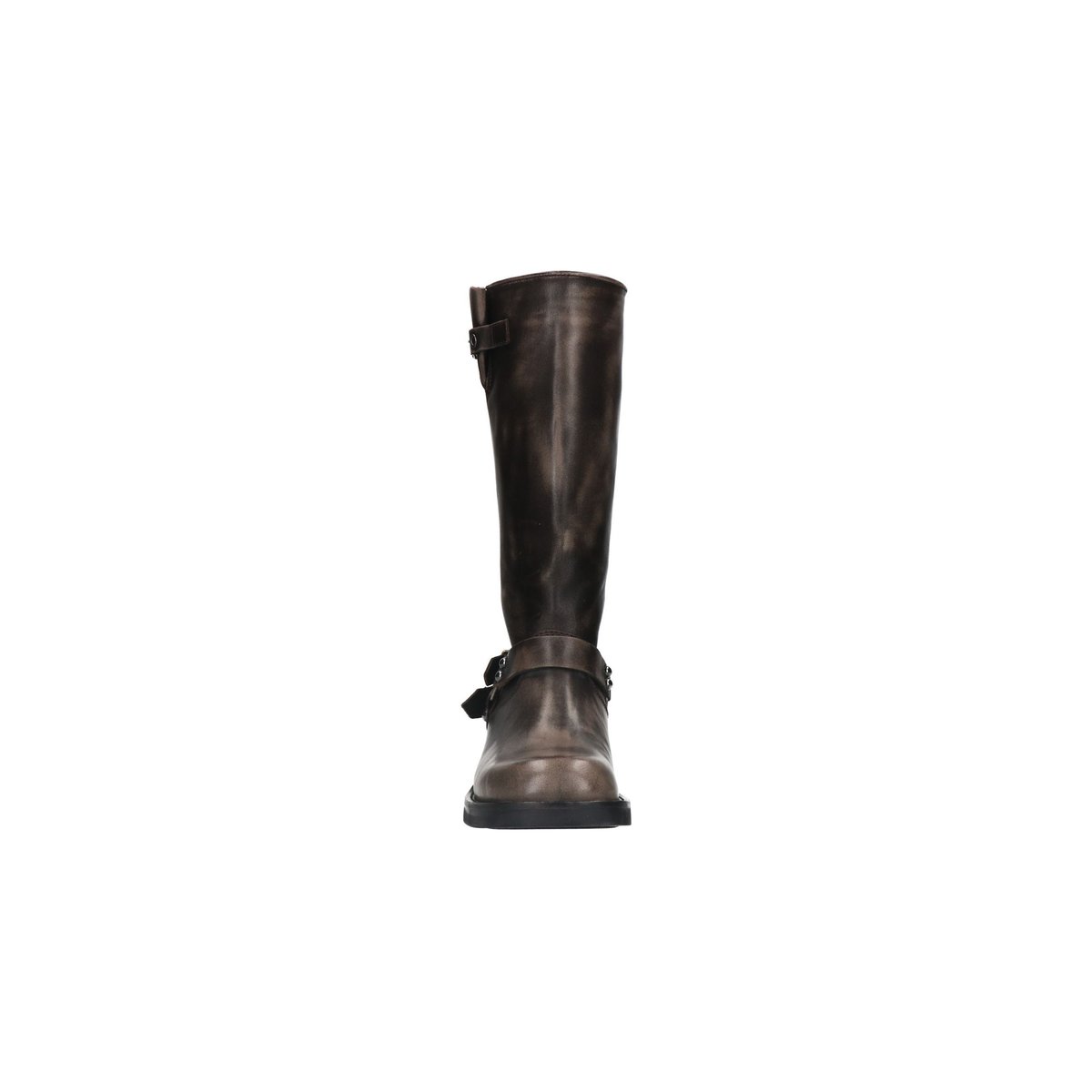 Bottines motardes avec boucles gris foncé, SACHA