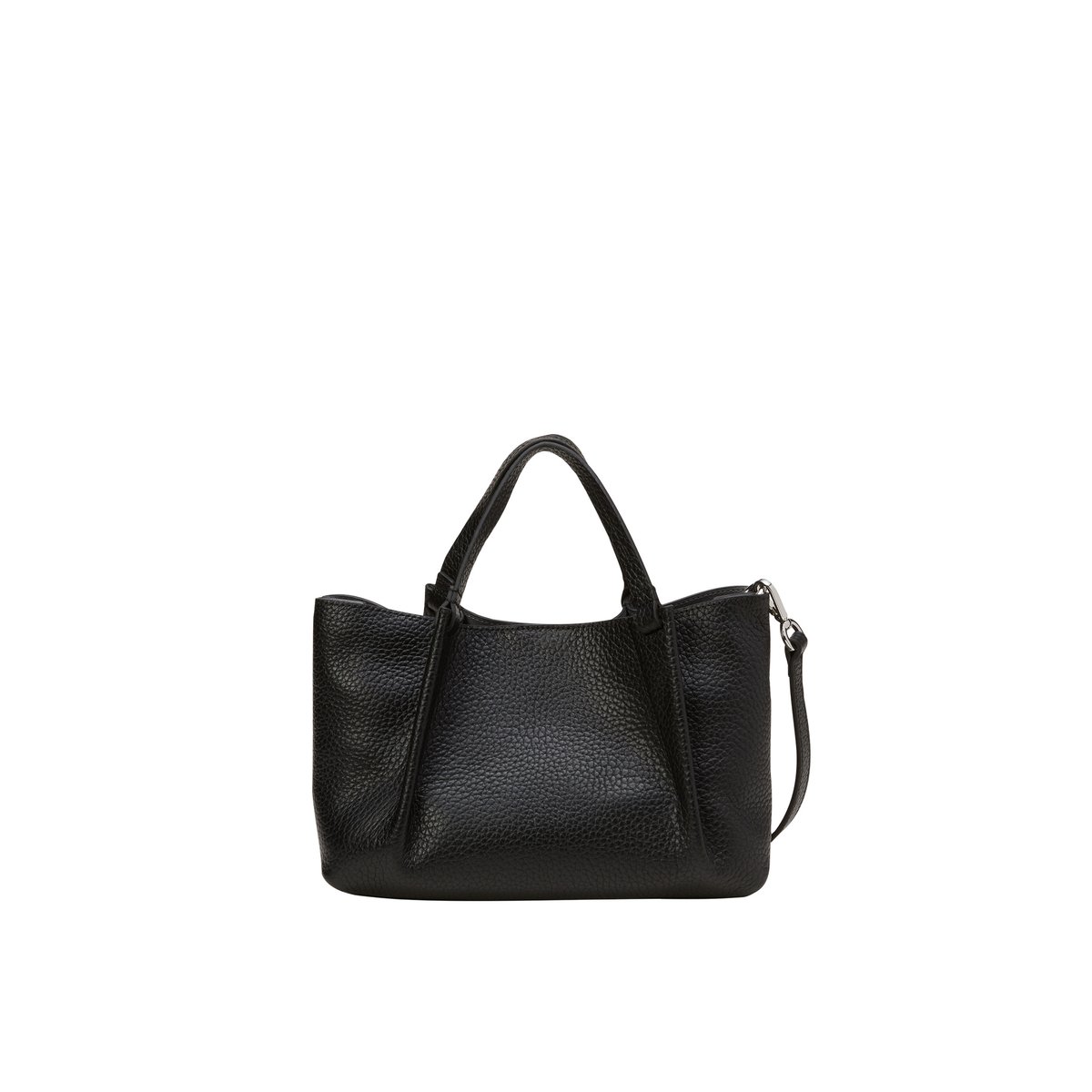 Sac à bandoulière en cuir de vache finement grainé noir, MARC O'POLO