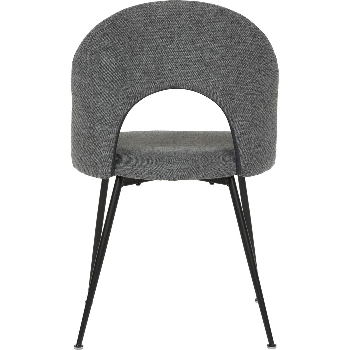 Lot de 4 chaises en tissu avec pieds métal RAVEN gris, TOILINUX
