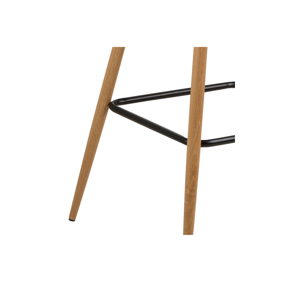 Tabourets de bar en tissu piétement en bois (lot de 2) - WILLIAM gris clair, HELLIN, DEPUIS 1862