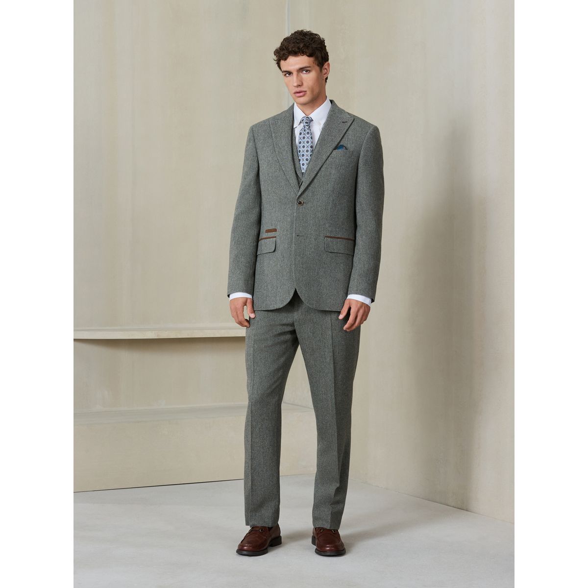 Pantalon standard laine nova fides vert sauge, NEXT