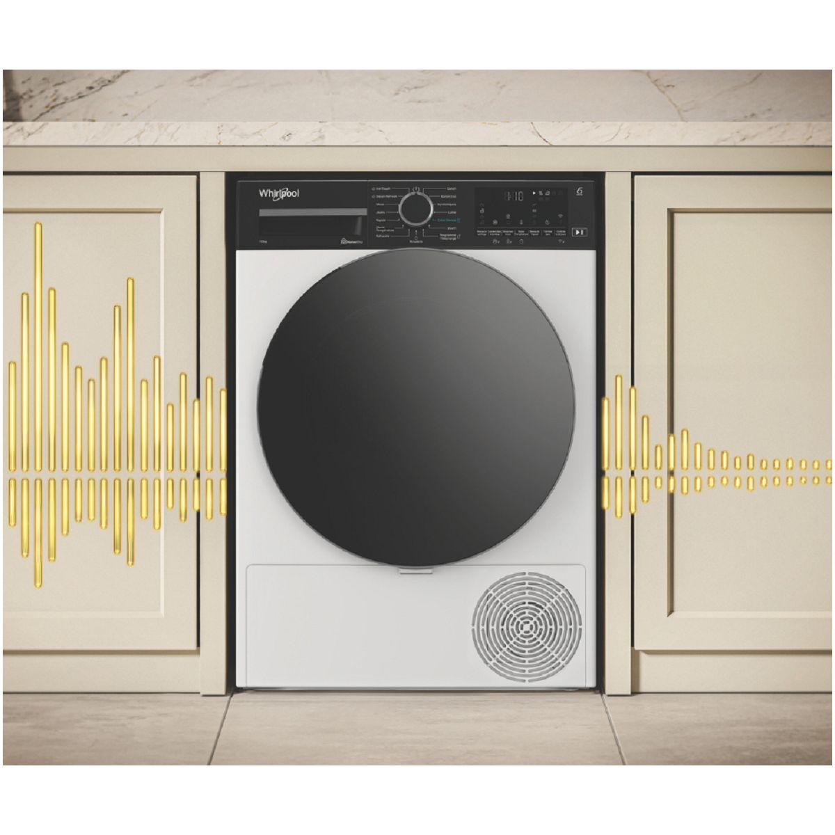 Sèche linge pompe à chaleur CWD104MWBSFRX couleur unique, WHIRLPOOL