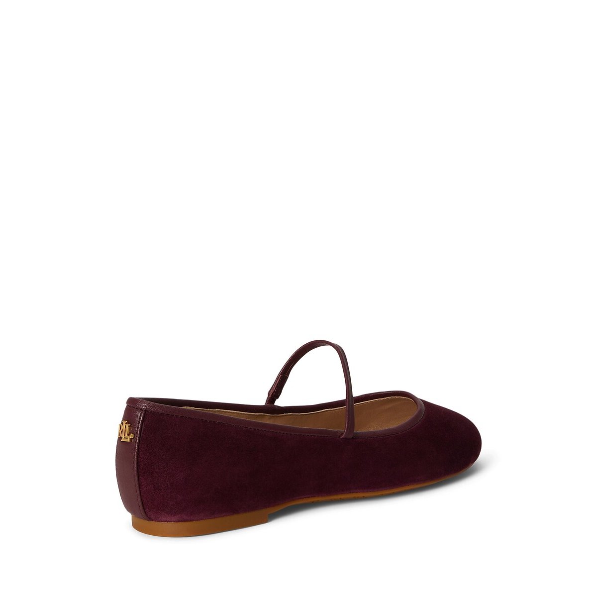 Jayna Suede Mary Jane Ballet Pumps burgundy, LAUREN RALPH LAUREN