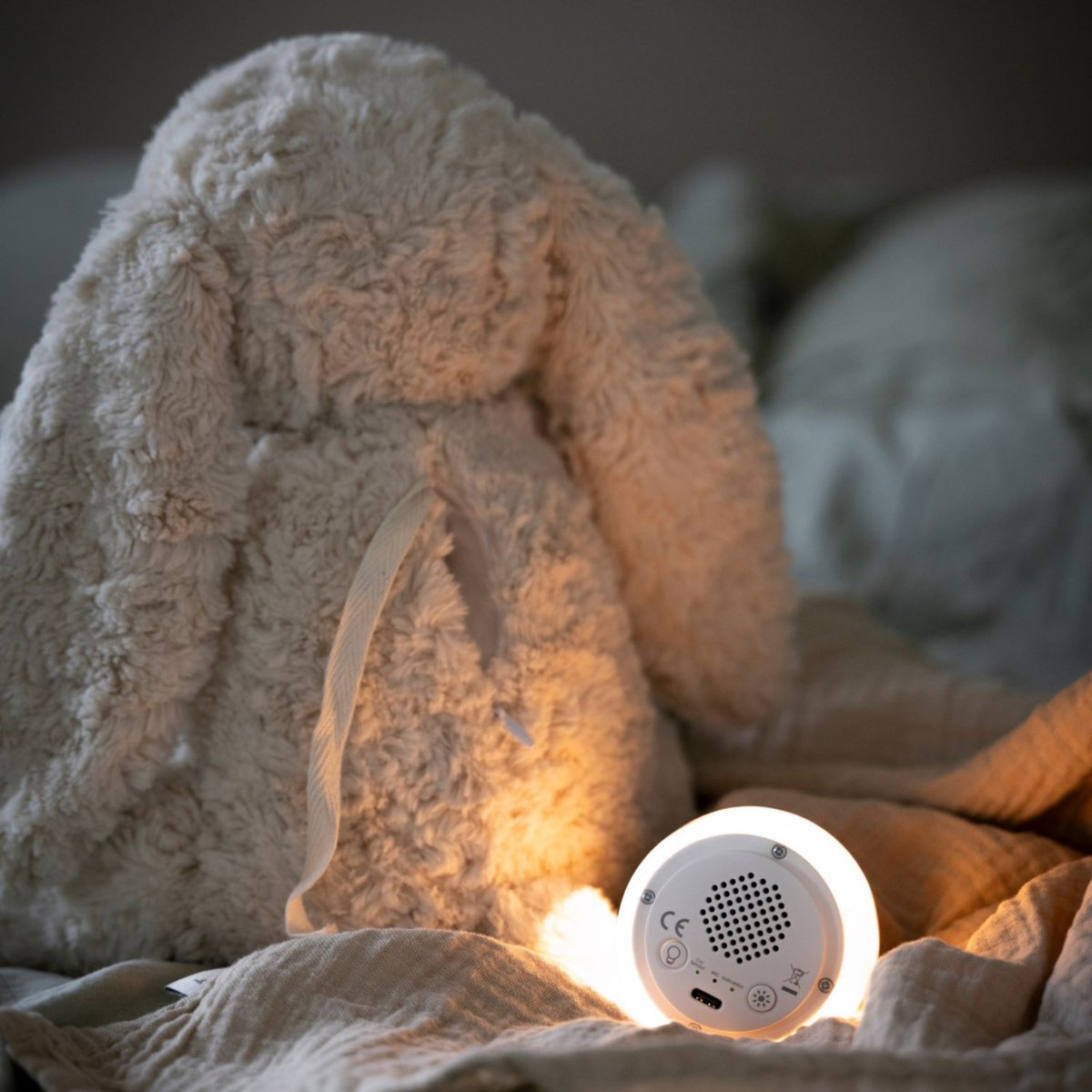 Veilleuse avec entraîneur de sommeil ecru, noir, BABY'S ONLY