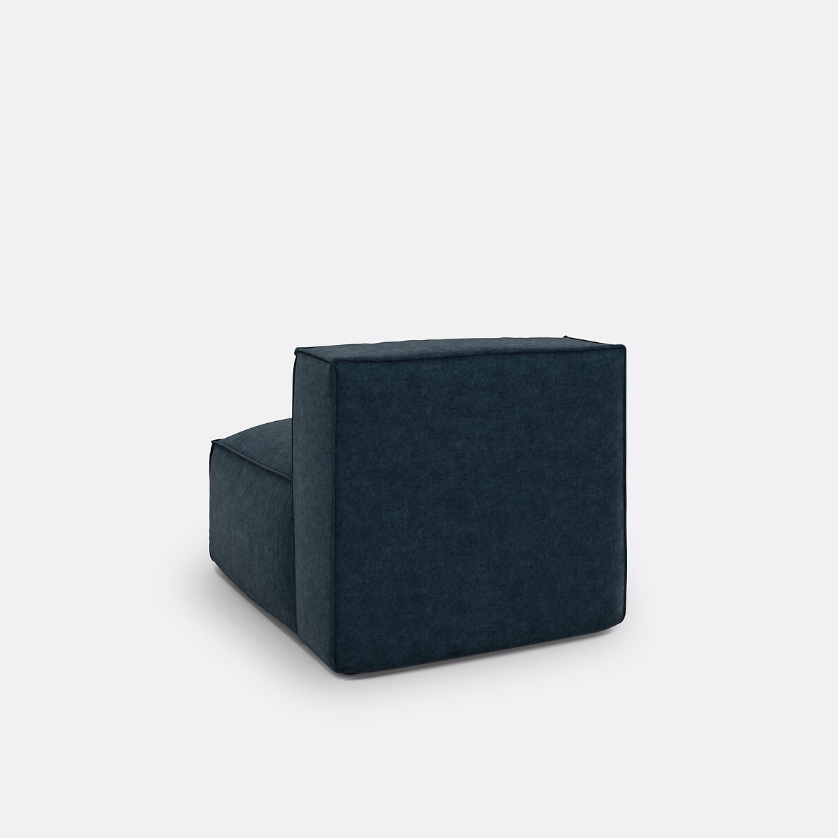 Elément chauffeuse pour canapé modulable, en velours texturé, SEVEN bleu de prusse, LA REDOUTE INTERIEURS