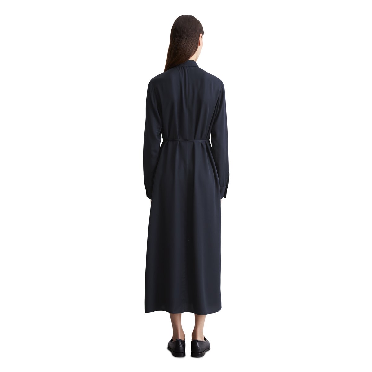 Robe chemisier regular en LENZING™ ECOVERO™ bleu foncé, MARC O'POLO