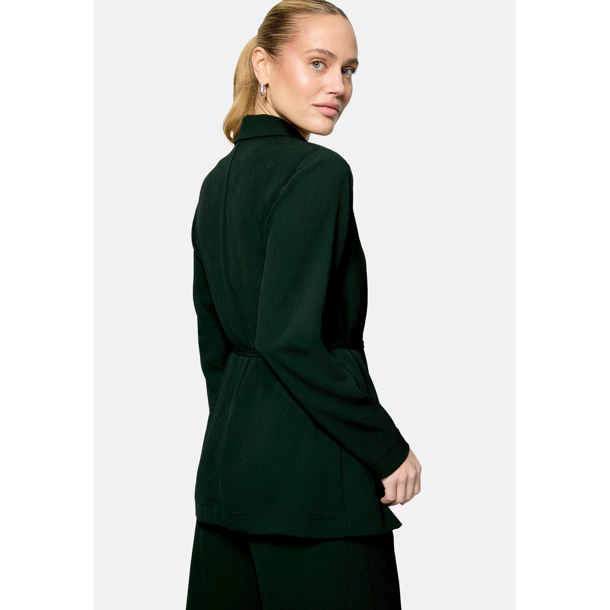Blazer long à boucle green forest, ZERO