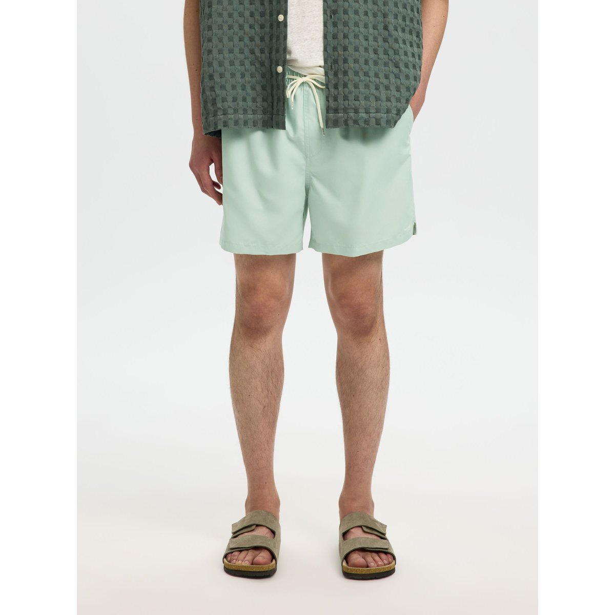 Short De Bain turquoise - aqua gray, SELECTED