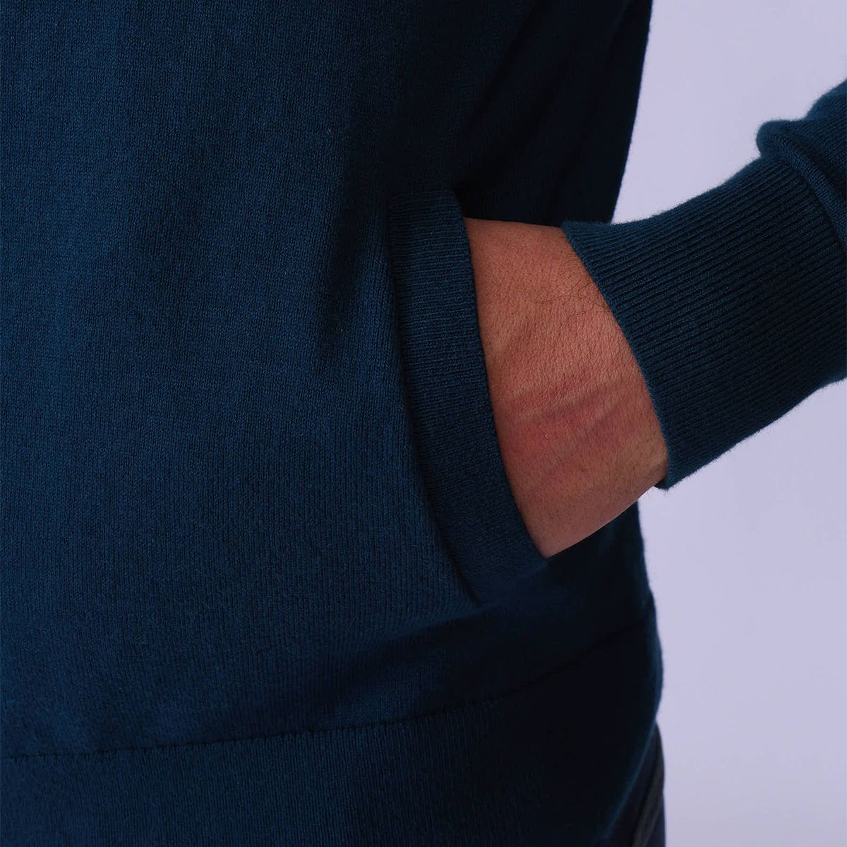 Cardigan Edison bleu petrole, MISE AU GREEN