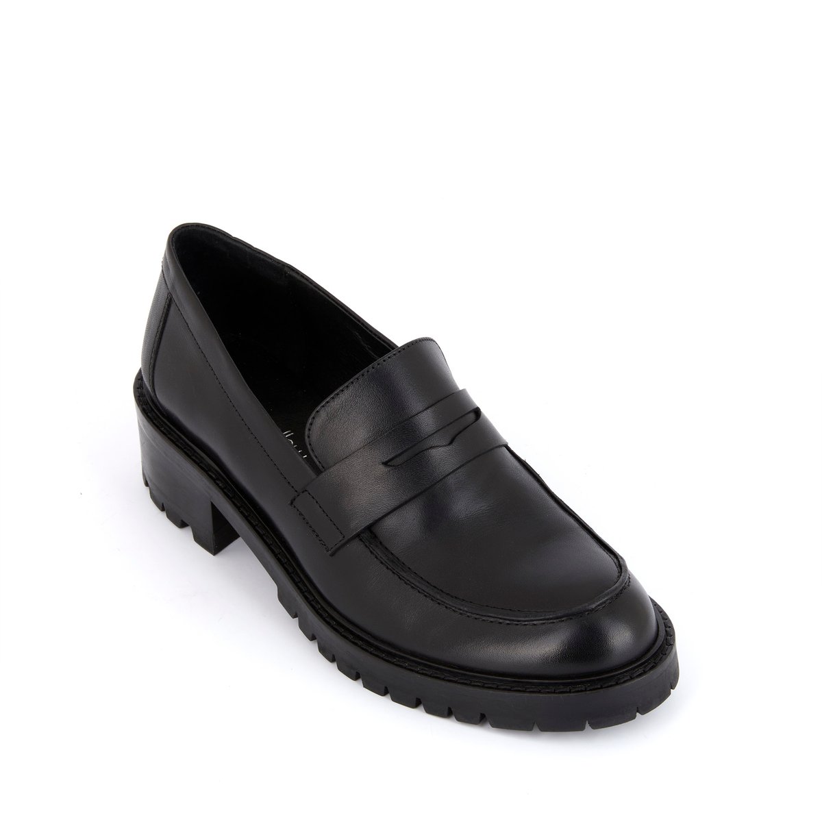 Mocassin en cuir AUBREE noir, MELLOW YELLOW