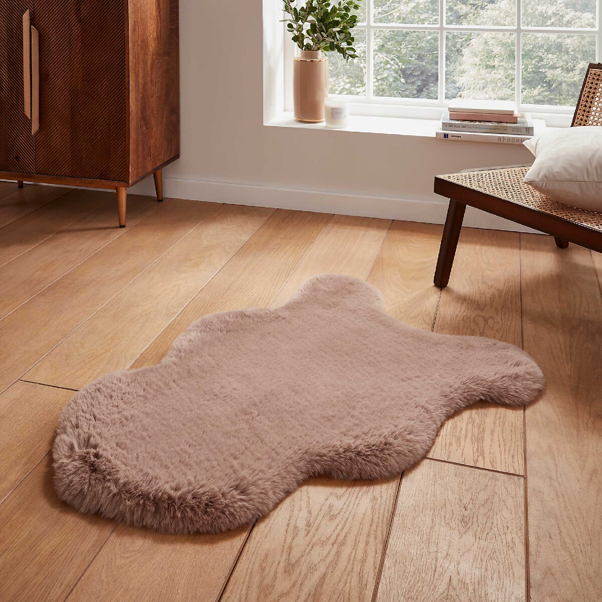 Teddy Soft Faux Single Sheepskin Rug 60x90cm mink, SO'HOME