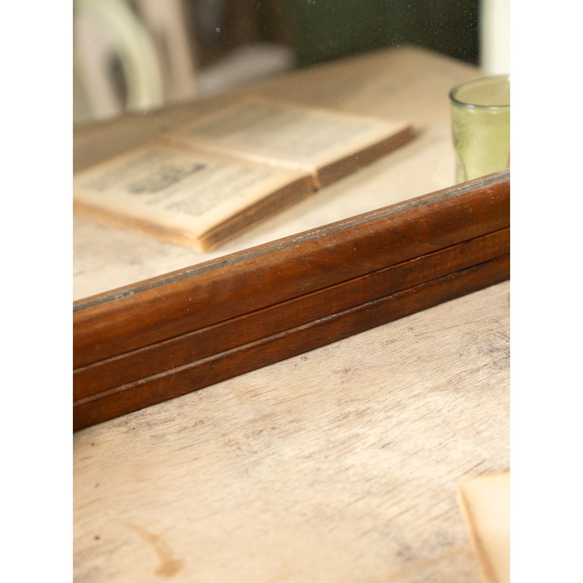 Miroir vintage en bois Igor N°1132 - Bon état bois foncé, DEBONGOUT