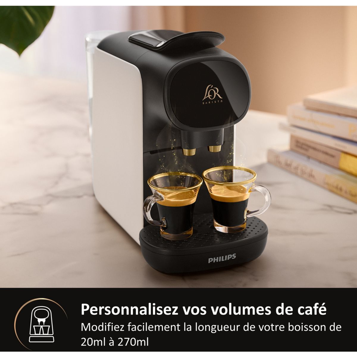 Cafetière à dosette LM9012/00 L'Or Sublime Blanc Satin couleur unique, PHILIPS