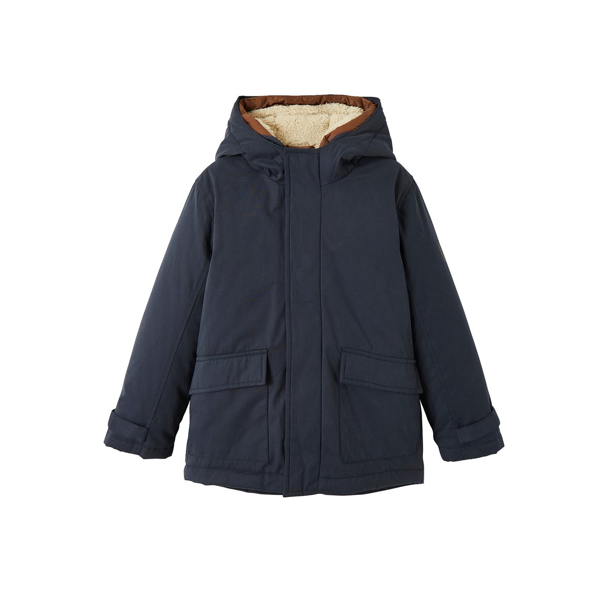 Parka 3 en 1 avec blouson amovible marine grisé, VERTBAUDET